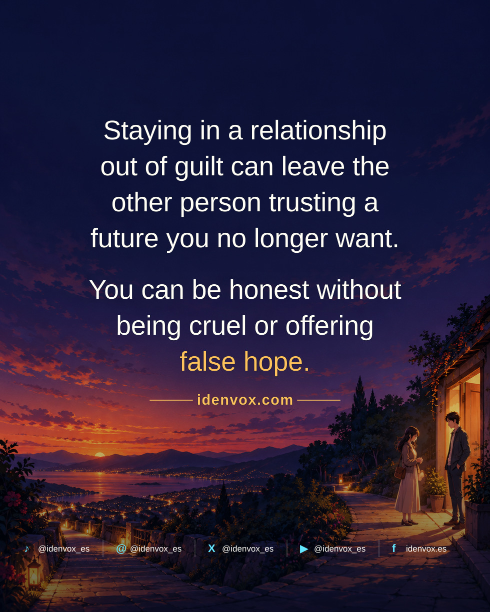 Staying to Avoid Hurting Someone Can Hurt Them Too