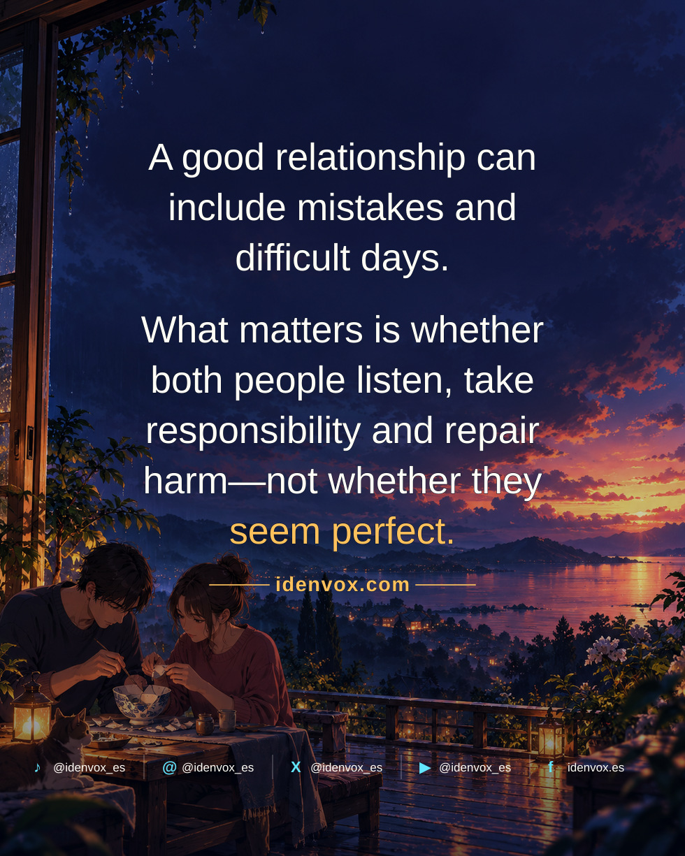 A Good Relationship Does Not Need to Be Perfect
