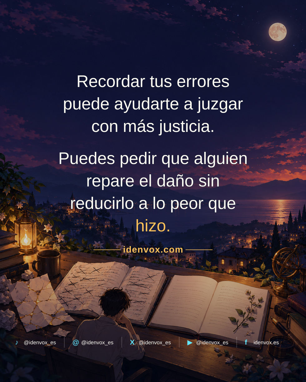 Reconocer nuestros propios errores cambia la forma en que juzgamos a los demás