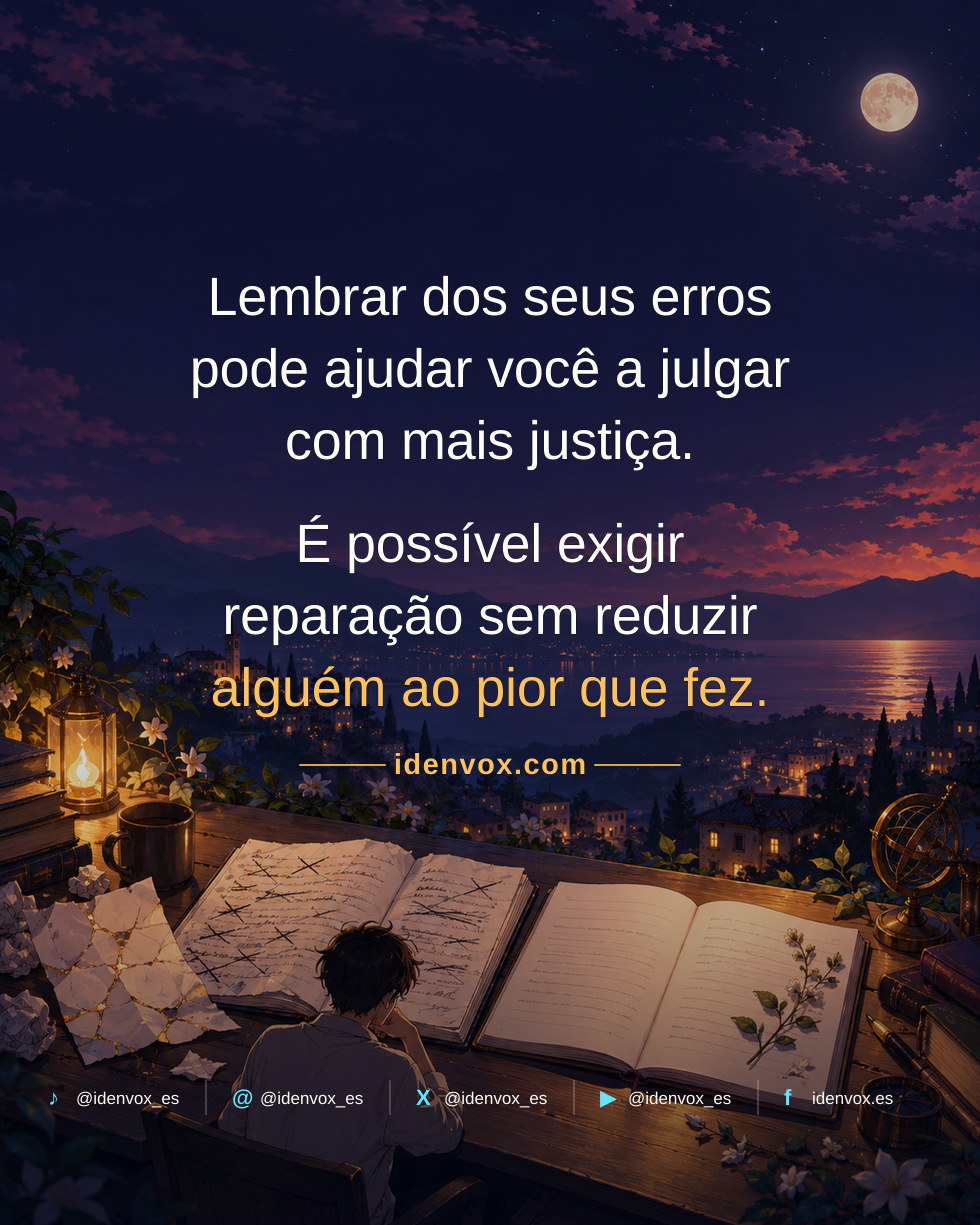 Reconhecer nossos erros muda a forma de julgar os outros