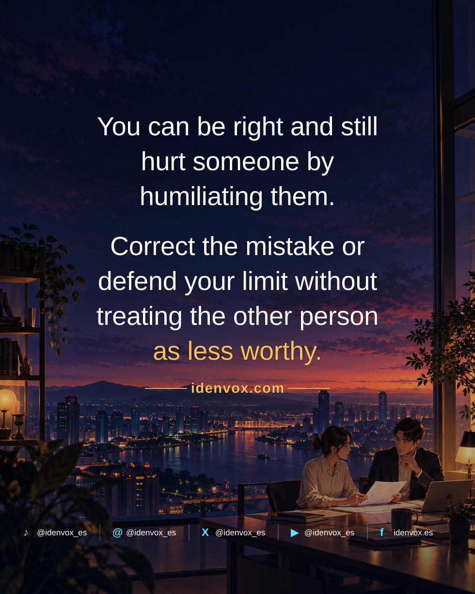 Being Right Does Not Give Us the Right to Humiliate Others