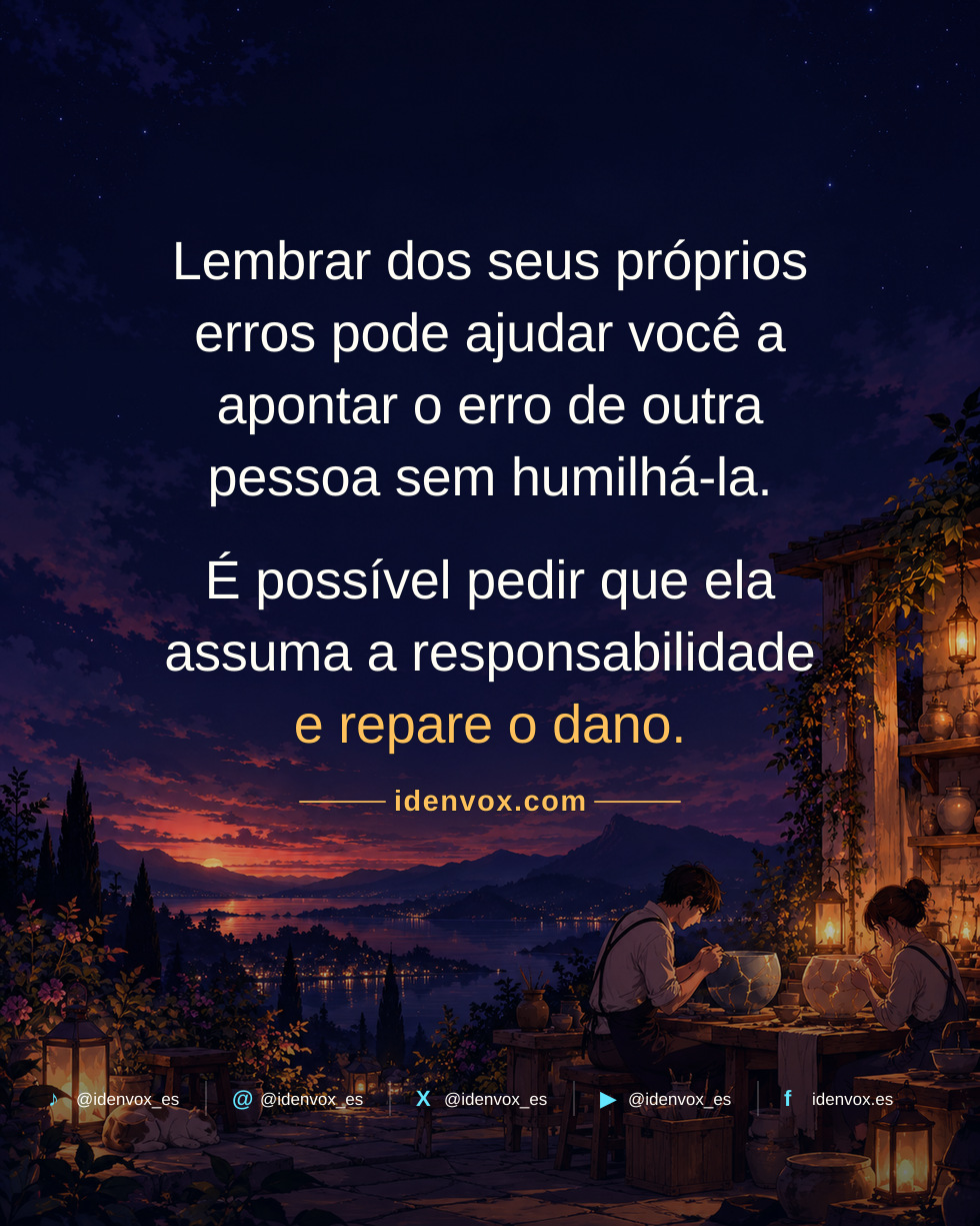 Reconhecer nossas falhas pode nos tornar mais compreensivos