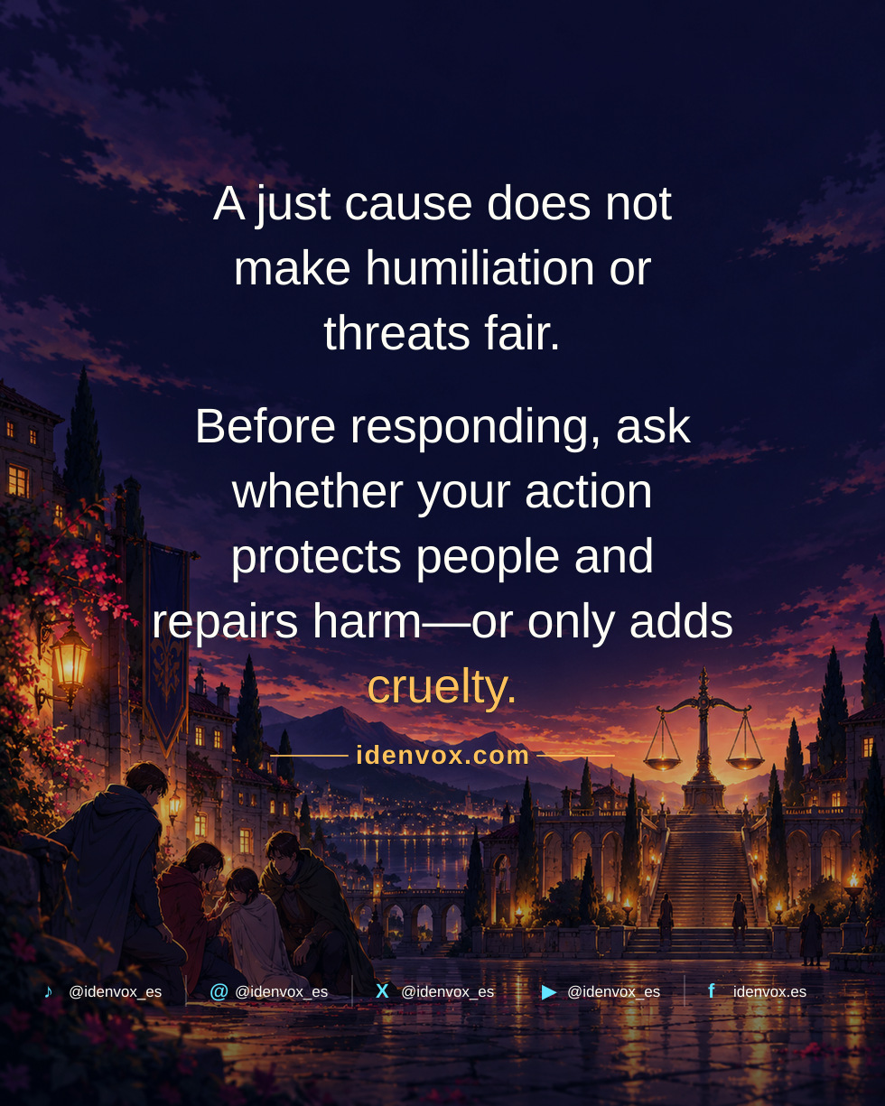 Defending a Just Cause Does Not Justify Cruelty