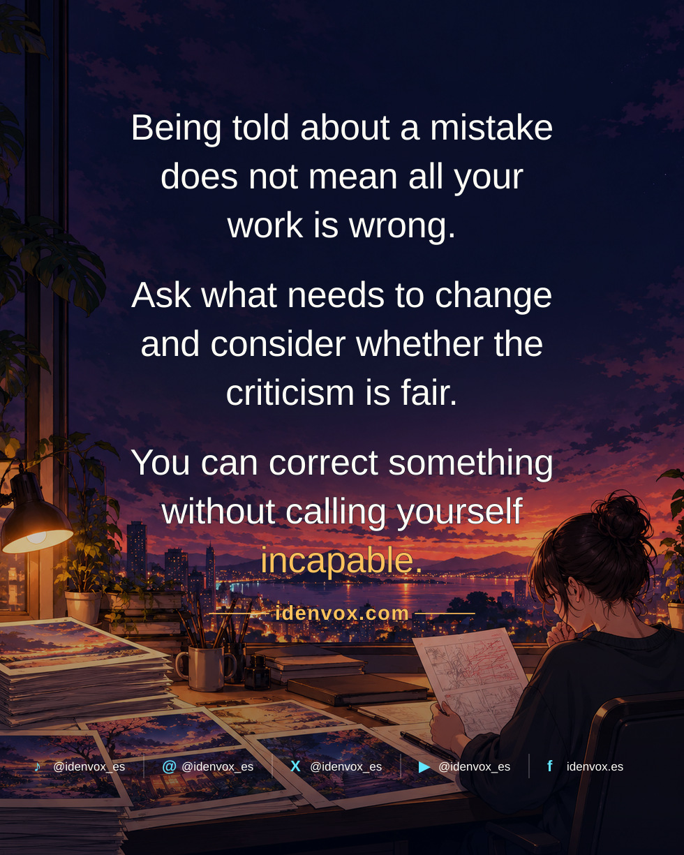 A Critique Doesn’t Define Your Worth