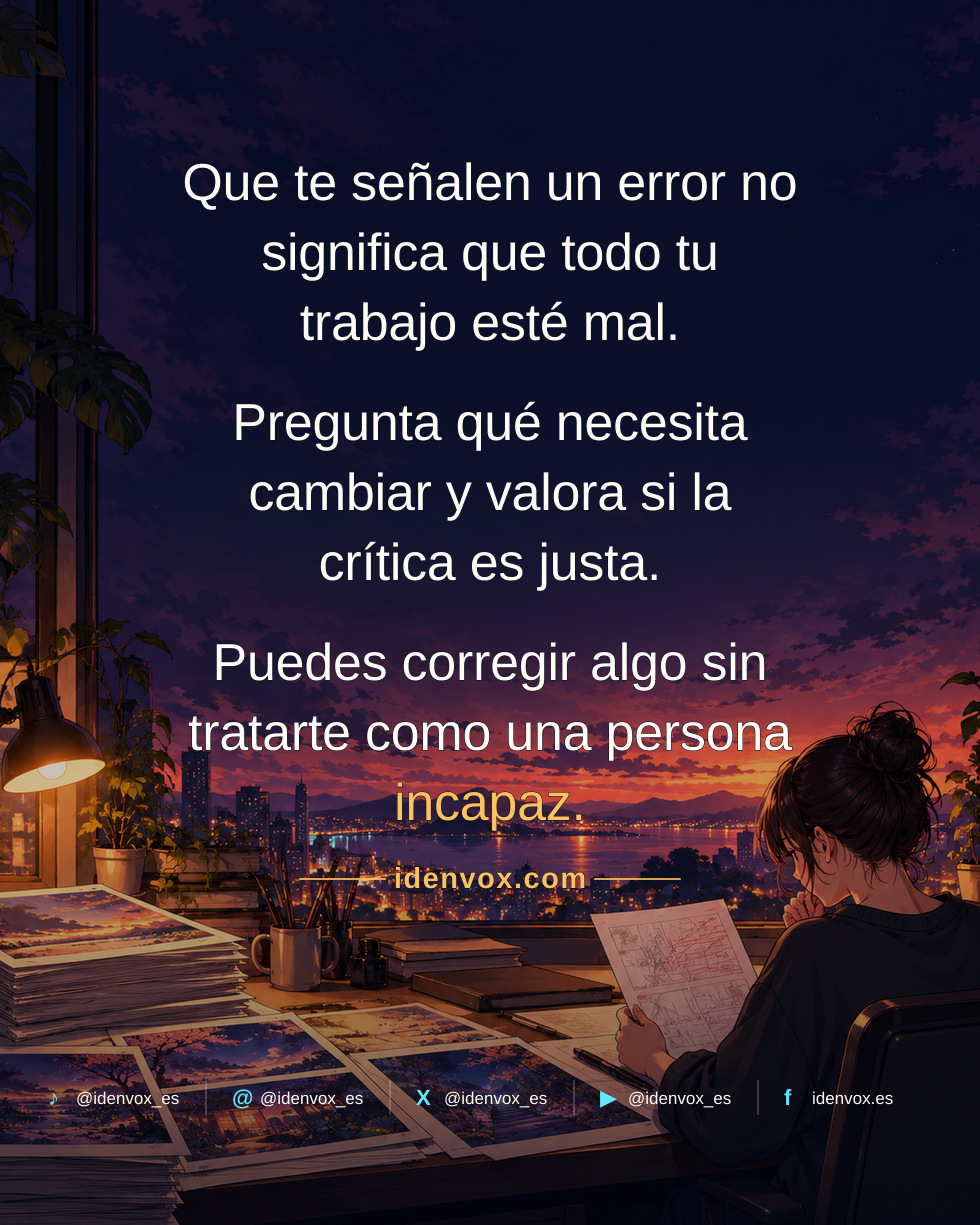 Una crítica no define tu valor