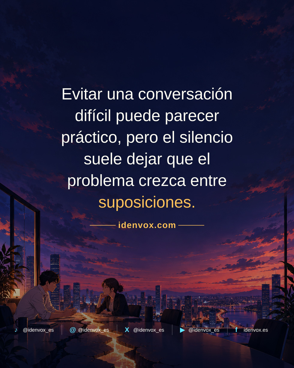 Cuando evitar una conversación daña la confianza en el trabajo