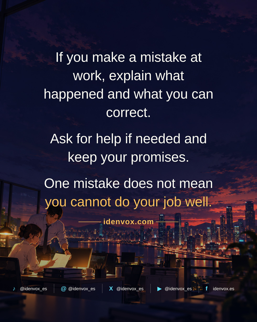 How to Own a Mistake at Work Without Falling Apart