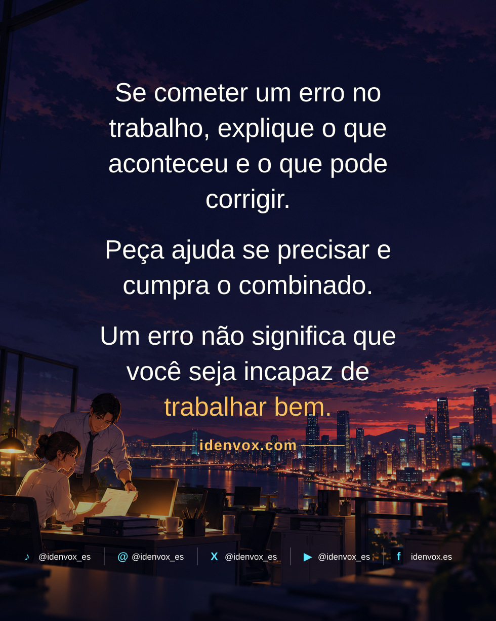 Como reconhecer um erro no trabalho sem se desvalorizar