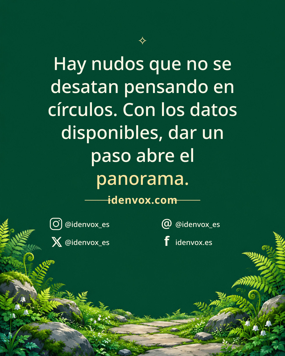 Hay nudos que no se desatan pensando en círculos. Con los datos disponibles, dar un paso abre el panorama.